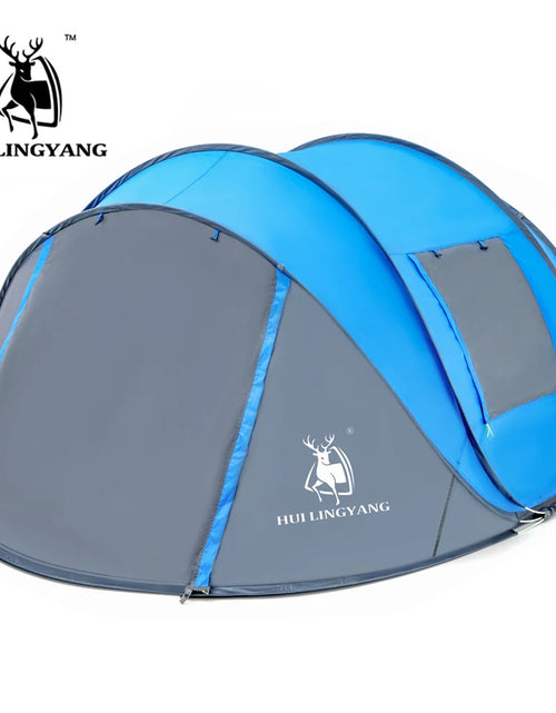 Load image into Gallery viewer, HUI LINGYANG throw tent outdoor automatic tents throwing pop up waterproof camping hiking tent waterproof large family tents
