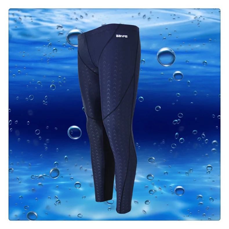 Professional Swimming Pants Men Swimwear long Swimming Trunks Man Swimsuit Men's Tights Beach Sport Swim Wear Bathing Suits