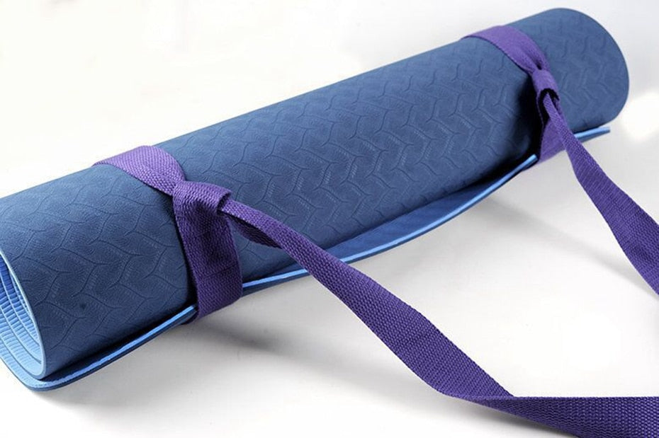 Yoga Mat Strap Belt Yoga Adjustable Shoulder Strap Sports Sling Shoulder Carry Belt Exercise Stretch Fitness Elastic Yoga Belt