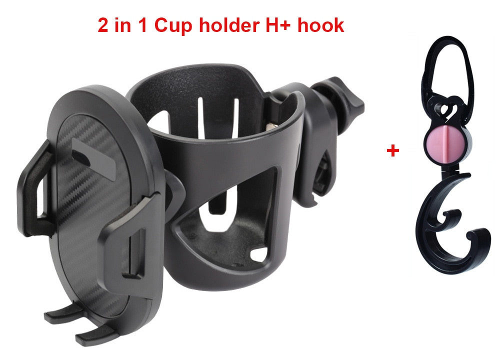Baby Stroller Accessories coffee Cup Holder universal tricycle pram Water Bottle mobile phone and drink holder wheelchair cart