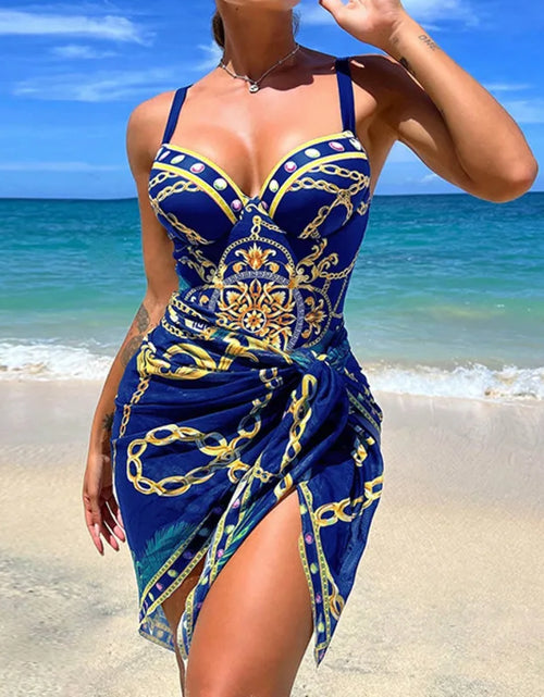 Load image into Gallery viewer, Summer Sexy Print One Piece Swimsuits Closed Female Swimwear Push Up Body Women&#39;s Swim Wear Bathing Suits Beach Pool Bather 2024
