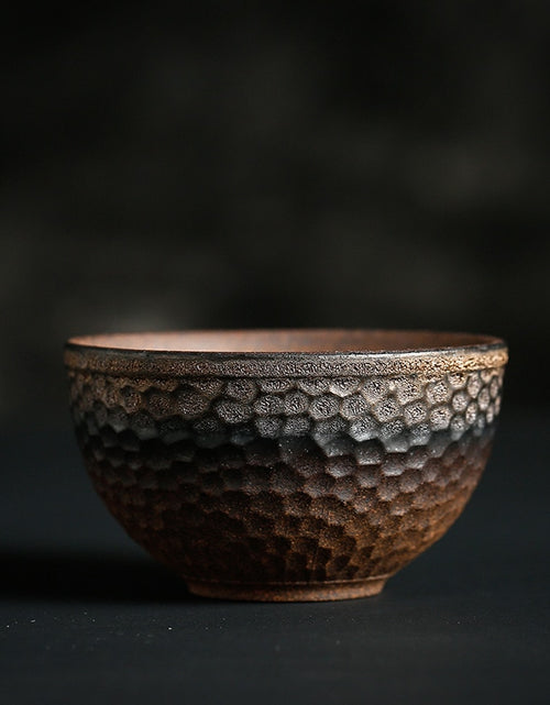 Load image into Gallery viewer, Vintage handmade ceramic teacup Japanese Style Retro Tea Cup stoneware tea set Home tea bowl Master Cup
