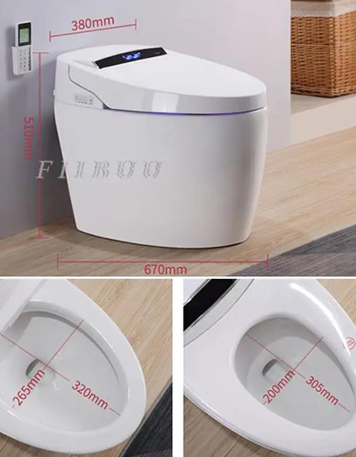 Load image into Gallery viewer, Intelligent Toilet One Piece Water Saving Electric Smart Toilet Heated Seat Night Light Dual-Flush Elongated Household Toilet
