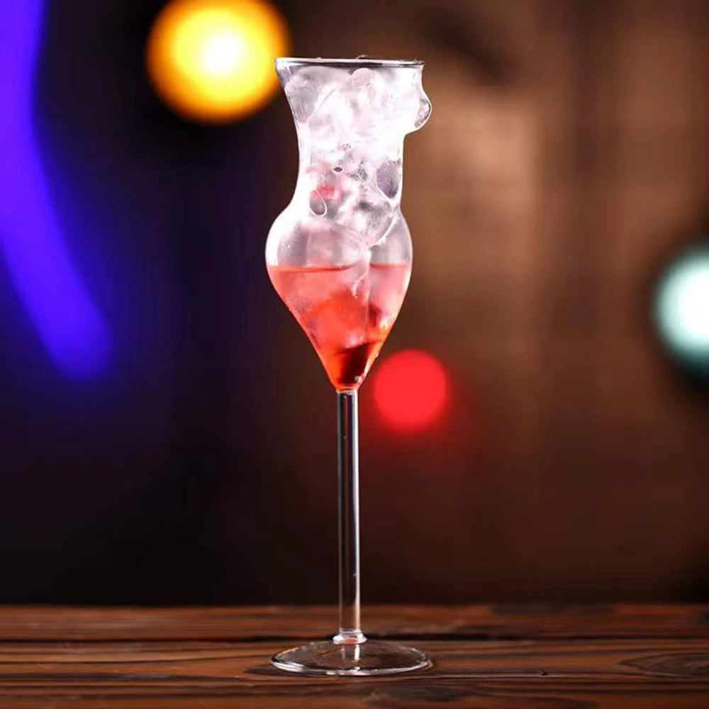 Wine Glass Goblet Body Shape Cocktail Glass Creative Women Body Shaped Glass Champagne Goblet for Home Party Bar Club