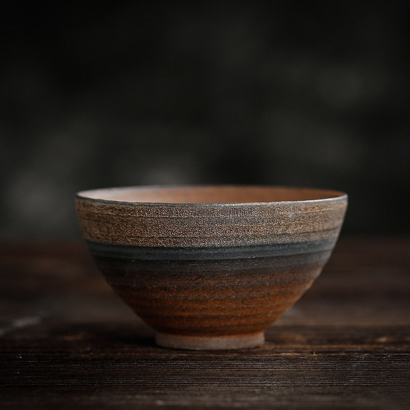 Vintage handmade ceramic teacup Japanese Style Retro Tea Cup stoneware tea set Home tea bowl Master Cup
