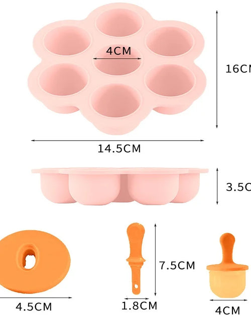 Load image into Gallery viewer, 1pc 7 Holes DIY Ice Cream Pops Silicone Mold Ice Cream Ball Maker Popsicles Molds Baby Fruit Shake Home Kitchen Accessories Tool
