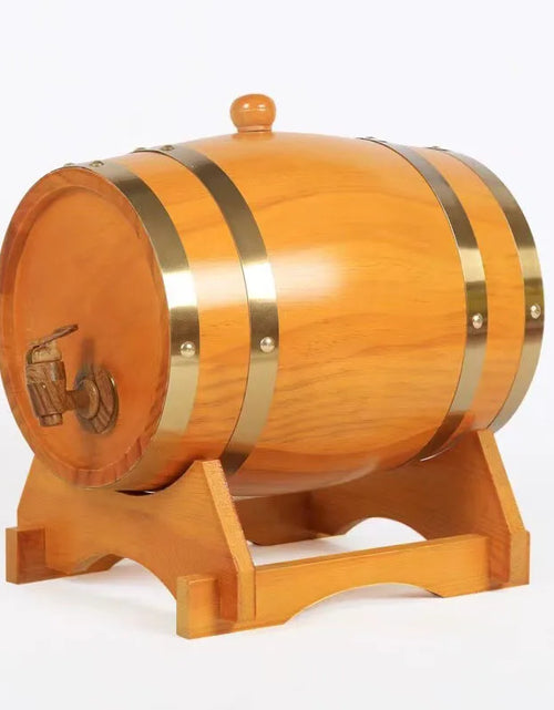 Load image into Gallery viewer, 1.5/3L /5LWood Barrel Vintage Oak Beer Brewing Equipment Mini Keg Home Brew Beer Keg Tap Dispenser for Rum Pot Whisky Wine
