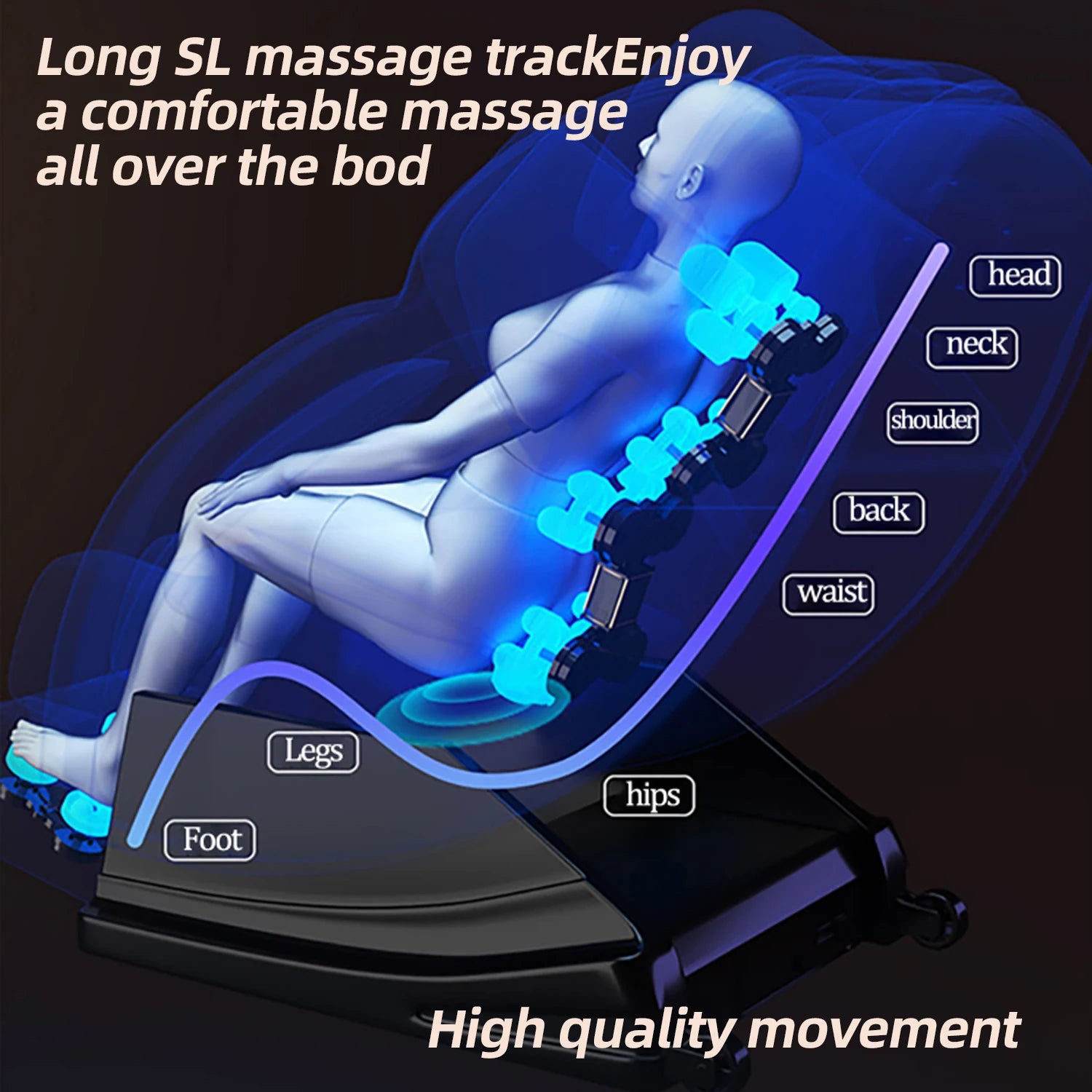 Newest Full Body 4D Electric Luxury Massage Chair Deluxe Zero-gravty Jade Massage Chair Sofa Home Office Furniture Recliner