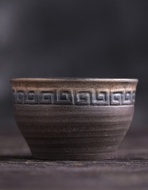Load image into Gallery viewer, Vintage handmade ceramic teacup Japanese Style Retro Tea Cup stoneware tea set Home tea bowl Master Cup
