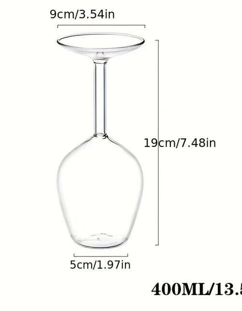 Load image into Gallery viewer, 1pc 13.5oz Upside Down Wine Glass for Scotch Whisky Cocktail Perfect for Bar Pub Restaurant and Home Use Glass Cup Kitchenware
