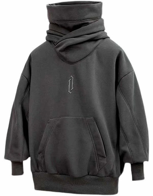 Load image into Gallery viewer, Sweatshirt For Men Male Ninja Style Japanese Hoodie Autumn Winter Solid Turtleneck Long Sleeve Hoodie Pocket Punk Oversize Tops
