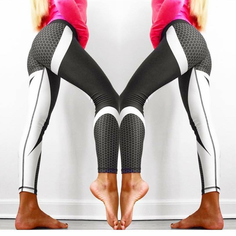 Printed Yoga Pants Women Push Up Professional Running Fitness Gym Sport Leggings Tight Trouser Pencil Leggins