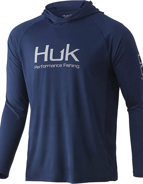 Load image into Gallery viewer, HUK Fishing Shirt Mens Long Sleeve Outdoor UV Performance fishing Clothing Upf Fishing Tops Sunscreen Breathable Anti Mosquito
