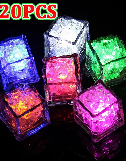 Load image into Gallery viewer, Waterproof Led Ice Cube Multi Color Flashing Glow in The Dark Light Up for Bar Club Drinking Party Wine Decoration
