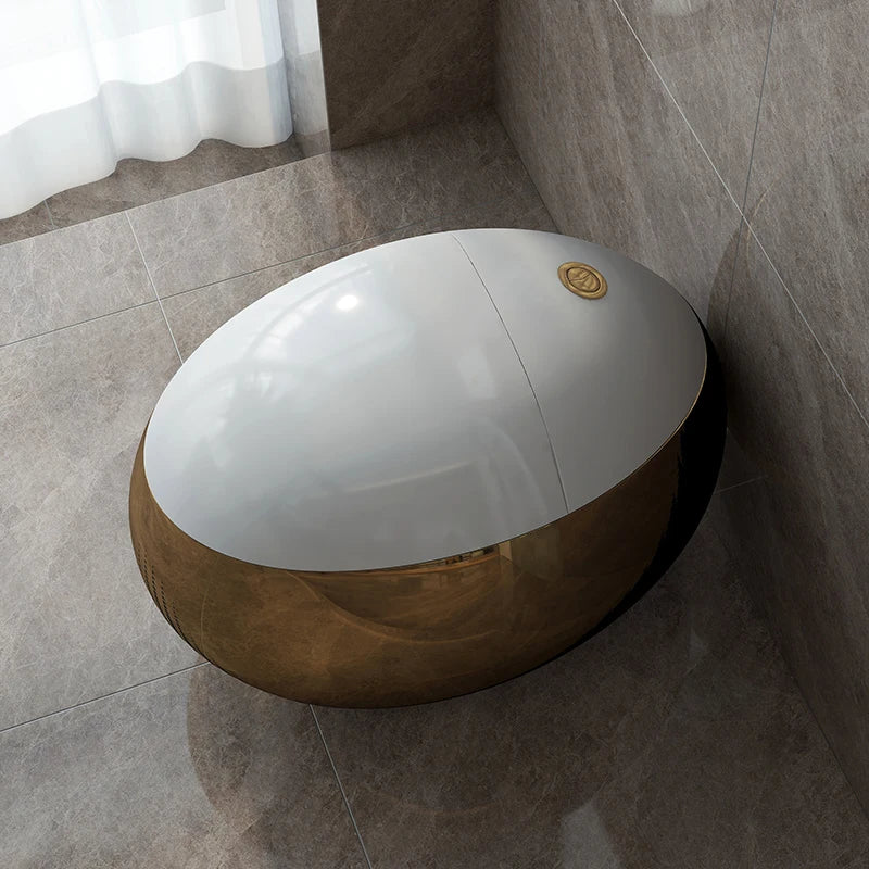 Golden Pipped Egg Smart Toilet Automatic Integrated Color Toilet Siphon Electric Toilet
