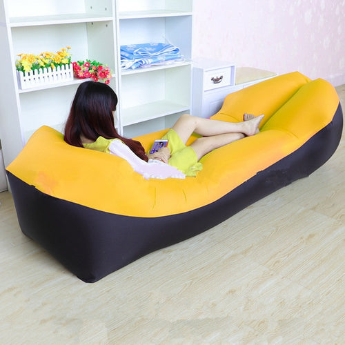 Load image into Gallery viewer, Trend Outdoor Products Fast Infaltable Air Sofa Bed Good Quality Sleeping Bag Inflatable Air Bag Lazy bag Beach Sofa 240*70cm
