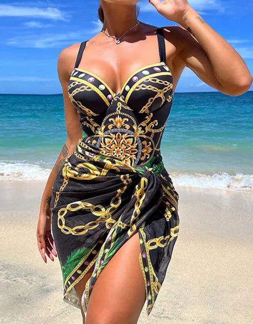 Load image into Gallery viewer, Summer Sexy Print One Piece Swimsuits Closed Female Swimwear Push Up Body Women&#39;s Swim Wear Bathing Suits Beach Pool Bather 2024
