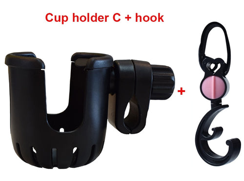 Load image into Gallery viewer, Baby Stroller Accessories coffee Cup Holder universal tricycle pram Water Bottle mobile phone and drink holder wheelchair cart
