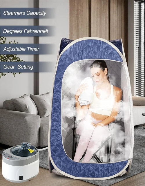 Load image into Gallery viewer, Single Person Sauna, Portable Steam Sauna Full Body, Newly Upgraded Large Space Sauna, Quick-Folding Sauna Spa Tent
