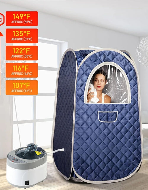 Load image into Gallery viewer, Single Person Sauna, Portable Steam Sauna Full Body, Newly Upgraded Large Space Sauna, Quick-Folding Sauna Spa Tent
