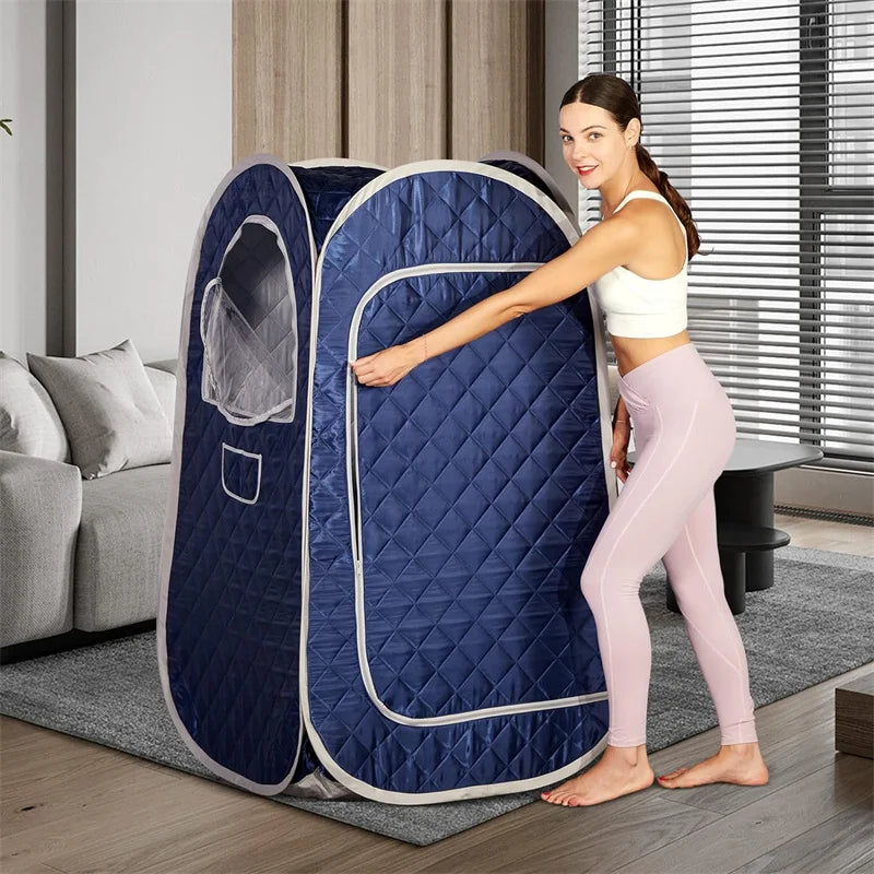 Single Person Sauna, Portable Steam Sauna Full Body, Newly Upgraded Large Space Sauna, Quick-Folding Sauna Spa Tent