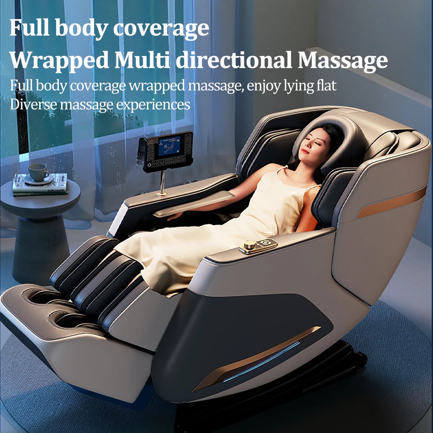 Newest Full Body 4D Electric Luxury Massage Chair Deluxe Zero-gravty Jade Massage Chair Sofa Home Office Furniture Recliner