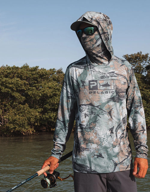 Load image into Gallery viewer, PELAGIC Fishing Shirts Upf 50 Long Sleeve Hooded Face Cover Camisa Pesca Quick Dry Tops UV Protection Fishing Face Mask Clothes

