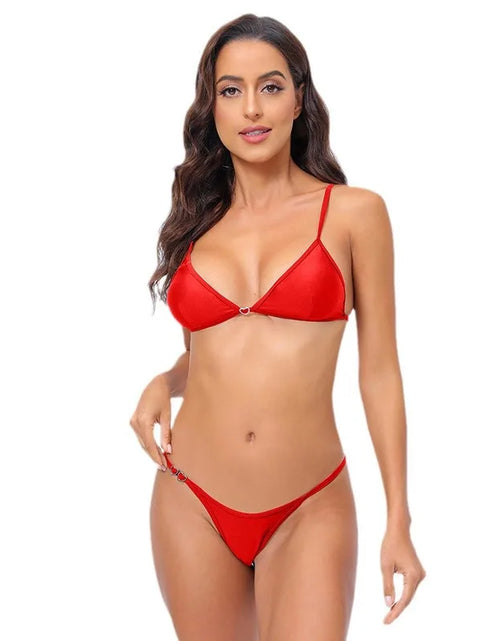 Load image into Gallery viewer, Sexy Solid Bikini 2024 Woman Swimsuit Female Swimwear Women Mini Thong Bikinis Sets Summer Beach Wear Swimming for Bathing Suits
