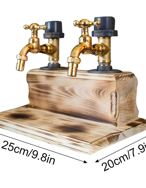 Load image into Gallery viewer, Wooden Whiskey Liquor Dispenser Faucet Shaped Shot Dispenser Beverage Whiskey Holder for Bottle Home Bar Party Bar Accessories
