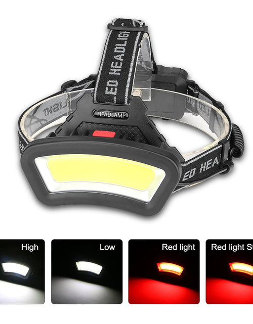 Load image into Gallery viewer, cob led headlamp USB Rechargeable red white light Fishing headlight Hunting 18650 head lamp Camping head light Flashlight Torch
