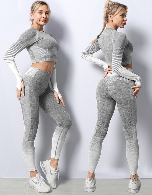 Load image into Gallery viewer, women yoga set gym clothing Female Sport fitness suit Running Clothes yoga top+   Leggings women Seamless gym yoga bra suits
