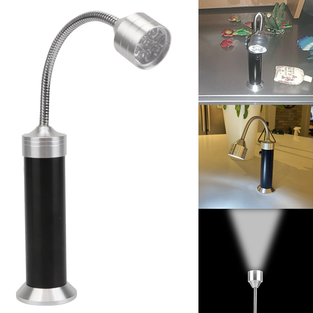 1 pcs 360 ° Adjustable Soft Tube Lighting Lamp 9 LED Flashlight Super-Bright BBQ Grill Light Magnetic Base Outdoor lighting