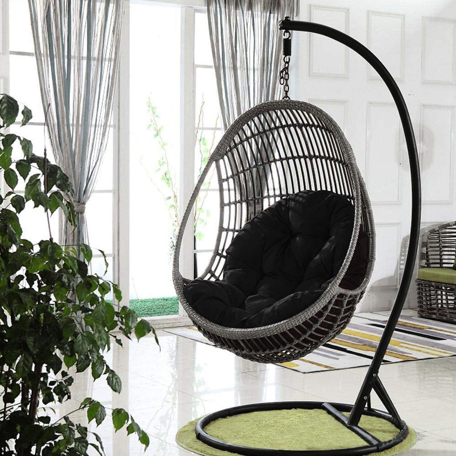 Swing Hanging Swing Basket Seat Cushion Thickened Balcony Egg Hammock Rocking Chair Seat Pads for Home Patio Garden Living Rooms