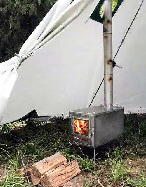 Load image into Gallery viewer, Thous Winds Outdoor Ultralight Titanium Alloy Wood Stove Multipurpose Camping Tent Heating Stove Hiking Survival Equipment
