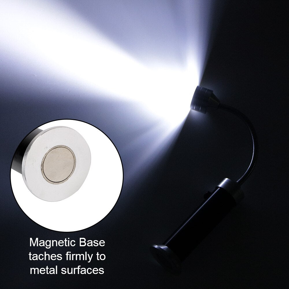 1 pcs 360 ° Adjustable Soft Tube Lighting Lamp 9 LED Flashlight Super-Bright BBQ Grill Light Magnetic Base Outdoor lighting
