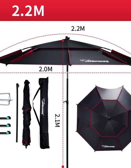 Load image into Gallery viewer, Beach Fishing Folding Umbrella Outdoor Rain-proof Sunscreen Anti-UV Sunshade Camping Awning Portable Waterproof Tarp
