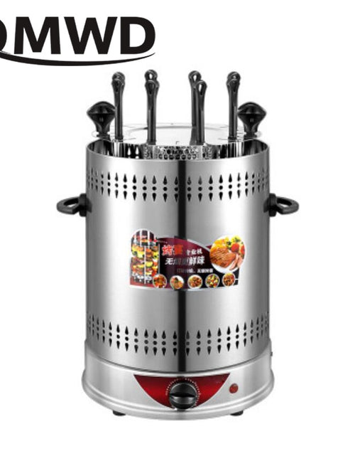 Load image into Gallery viewer, Revolving Vertical Electric Kebab Grill 6/8/10 Sticks Automatic Rotating Barbecue Smokeless BBQ Rotisserie Lamb Skewers Oven EU
