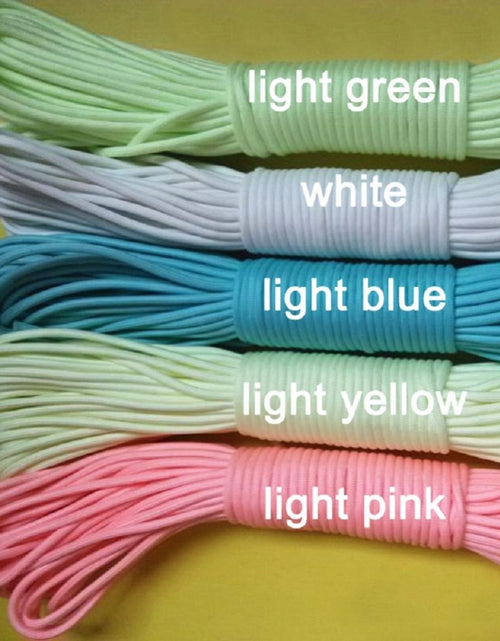 Load image into Gallery viewer, 6 Meters Camping Rope Survival Luminous Camping Cord Hiking Climbing Ropes 550LB Glow Cord Survival Lanyard Camping Corde
