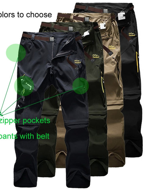 Load image into Gallery viewer, Full Removable Camping Hiking Pants Stretch Quick Dry Waterproof Trousers Outdoor Man Mountain Climbing/Fishing/Trekking Pants
