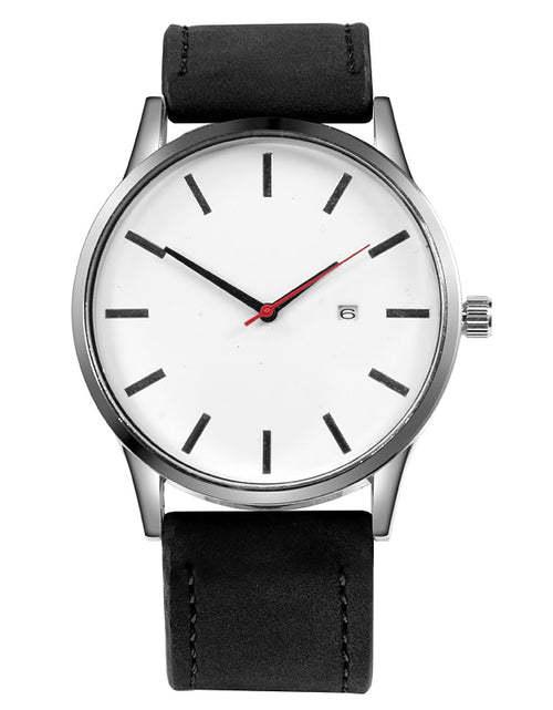 Load image into Gallery viewer, Simple Men Quartz Watch Relogio Masculino Military Sport Wristwatch Leather Strap Mens Reloj Complete Calendar Watches Hom Saati
