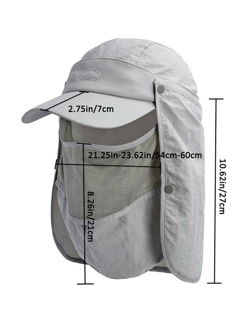 Load image into Gallery viewer, Quick-dry Sun Protection UV Fisherman Hat Foldable Windproof Sun Visor Hat for Fishing Camping Hiking
