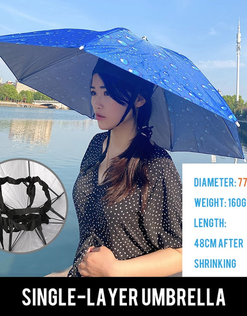 Load image into Gallery viewer, Foldable Sunscreen Umbrella Hat Outdoor Beach Travel Sport Hat Hiking Camping Fishing Cap Double Layer Headwear Camouflage
