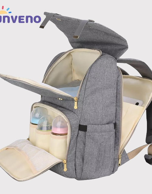 Load image into Gallery viewer, SUNVENO Fashion Diaper Bag Mommy Maternity Nappy Bag Large Capacity Travel Backpack Nursing Bag for Baby Care
