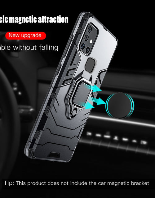 Load image into Gallery viewer, KEYSION Shockproof Armor Case for Samsung Galaxy A21S Ring Stand Phone Back Cover for Galaxy M31 M21 M11 M12 M30S M01 M31S M51

