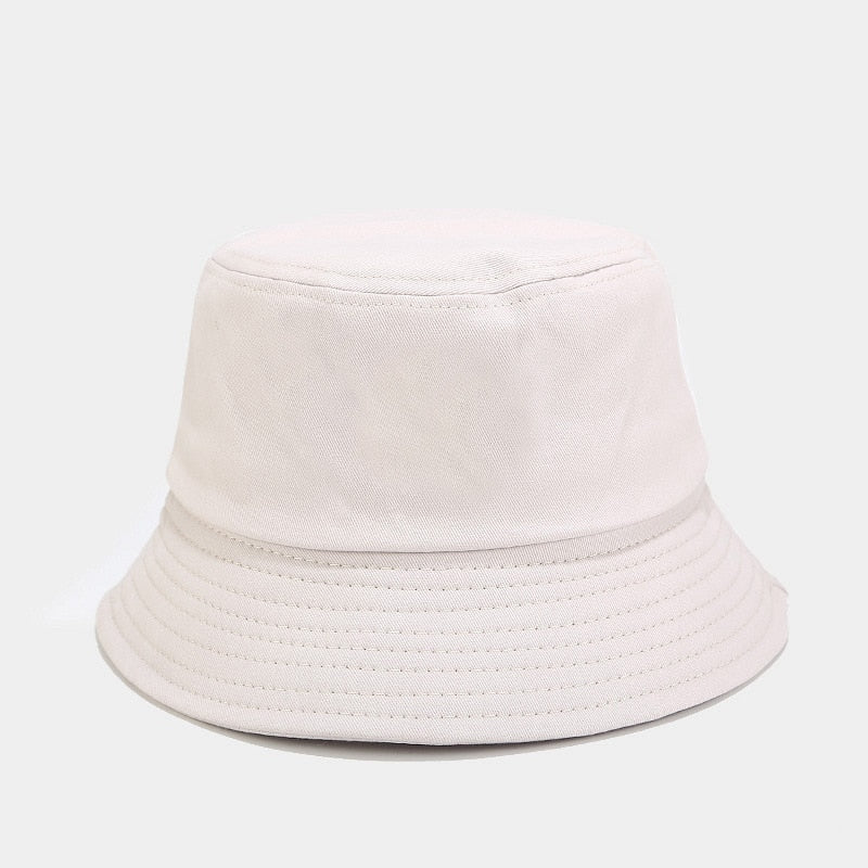 Unisex Spring Summer 100% Cotton Bucket Hat Women Outdoor Sunscreen Fishing Cap Men Bob Chapeau Panama Foldable Sun Hats