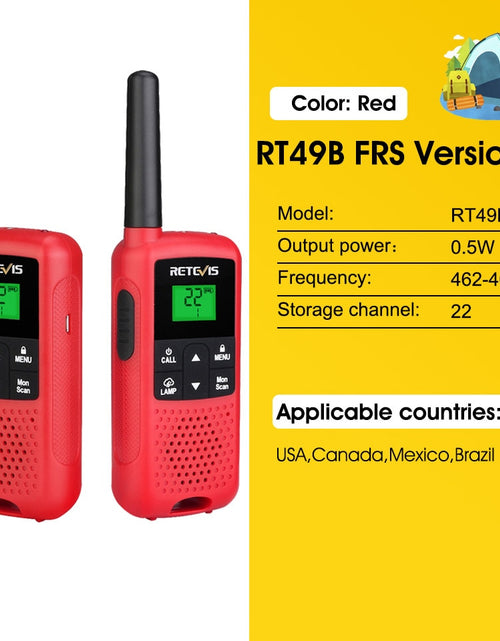 Load image into Gallery viewer, Retevis RT649B Walkie Talkie 2 or 4 pcs PMR446 Walkie-talkies 1.8km for Motorola Two-way radio Hunting Fishing Rechargeable VOX
