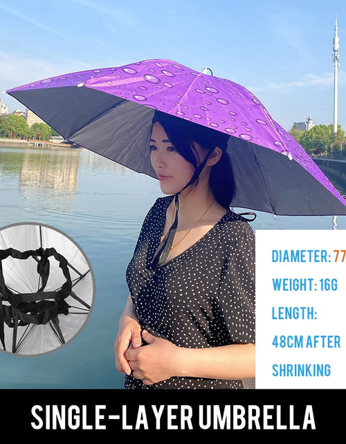 Load image into Gallery viewer, Foldable Sunscreen Umbrella Hat Outdoor Beach Travel Sport Hat Hiking Camping Fishing Cap Double Layer Headwear Camouflage
