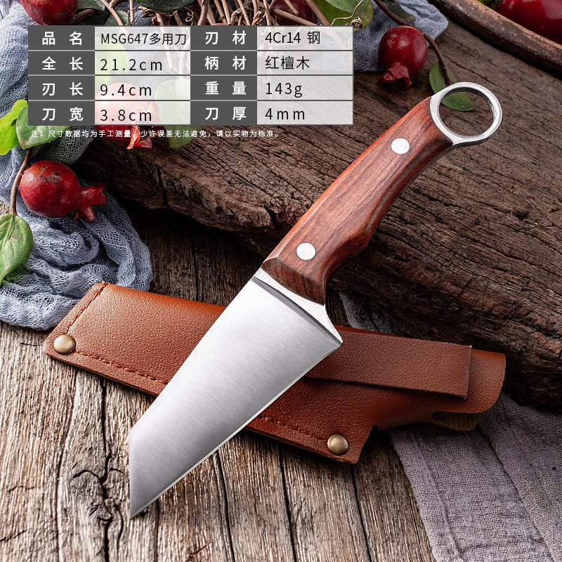 Fishing Hunting Knife Meat Cleaver Outdoor Camping Survival Tools Fruit Vegetable Cutter Utility Butcher Knives