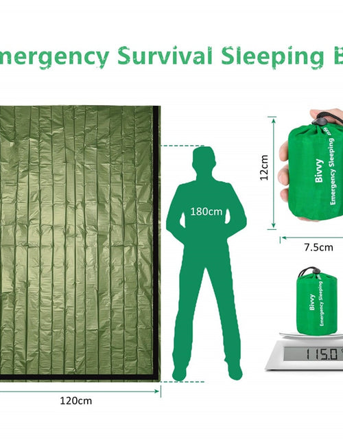 Load image into Gallery viewer, Waterproof Lightweight Thermal Emergency Sleeping Bag Bivy Sack - Survival Blanket Bags Camping, Hiking, Outdoor, Activities
