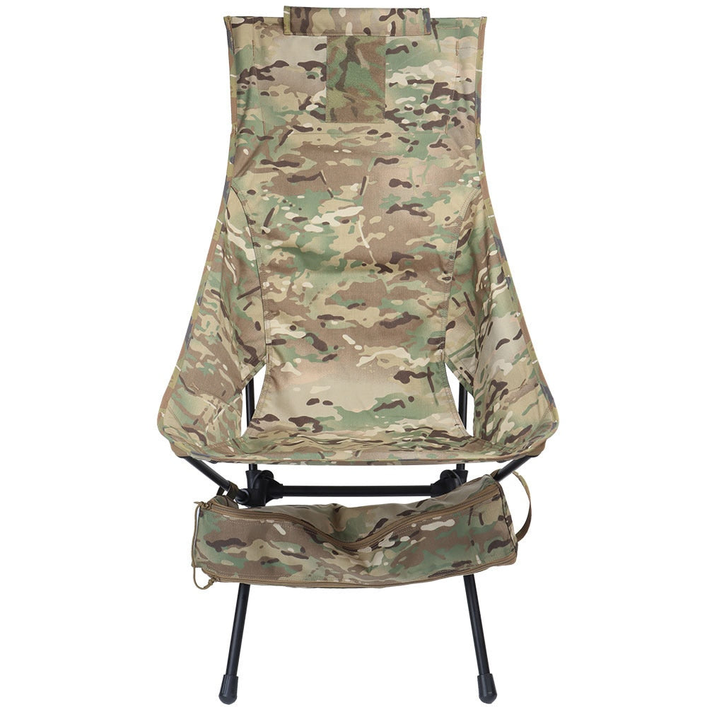 Tactical Folding Chair Camouflage Outdoor Fishing Chair Portable Camping Wild Survival Climbing Picnic BBQ Chair Hunting Hiking